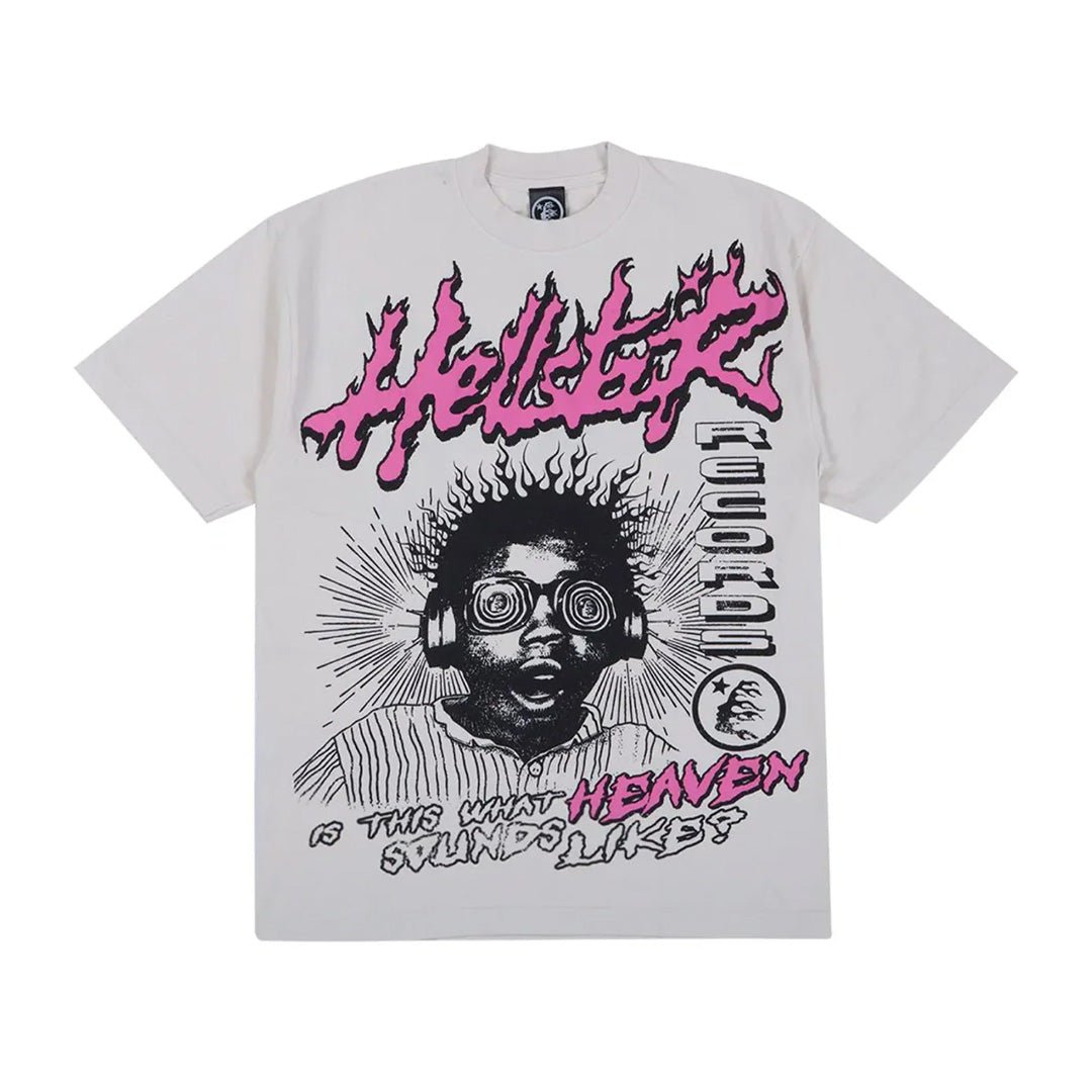 Hellstar Sounds Like Heaven Tee Cream by Hellstar - NWAHype 1 for streetwear T-Shirts in USA