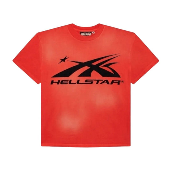 Hellstar Sports Logo Gel Tee Washed Red by Hellstar - NWAHype 1 for streetwear T-Shirts in USA