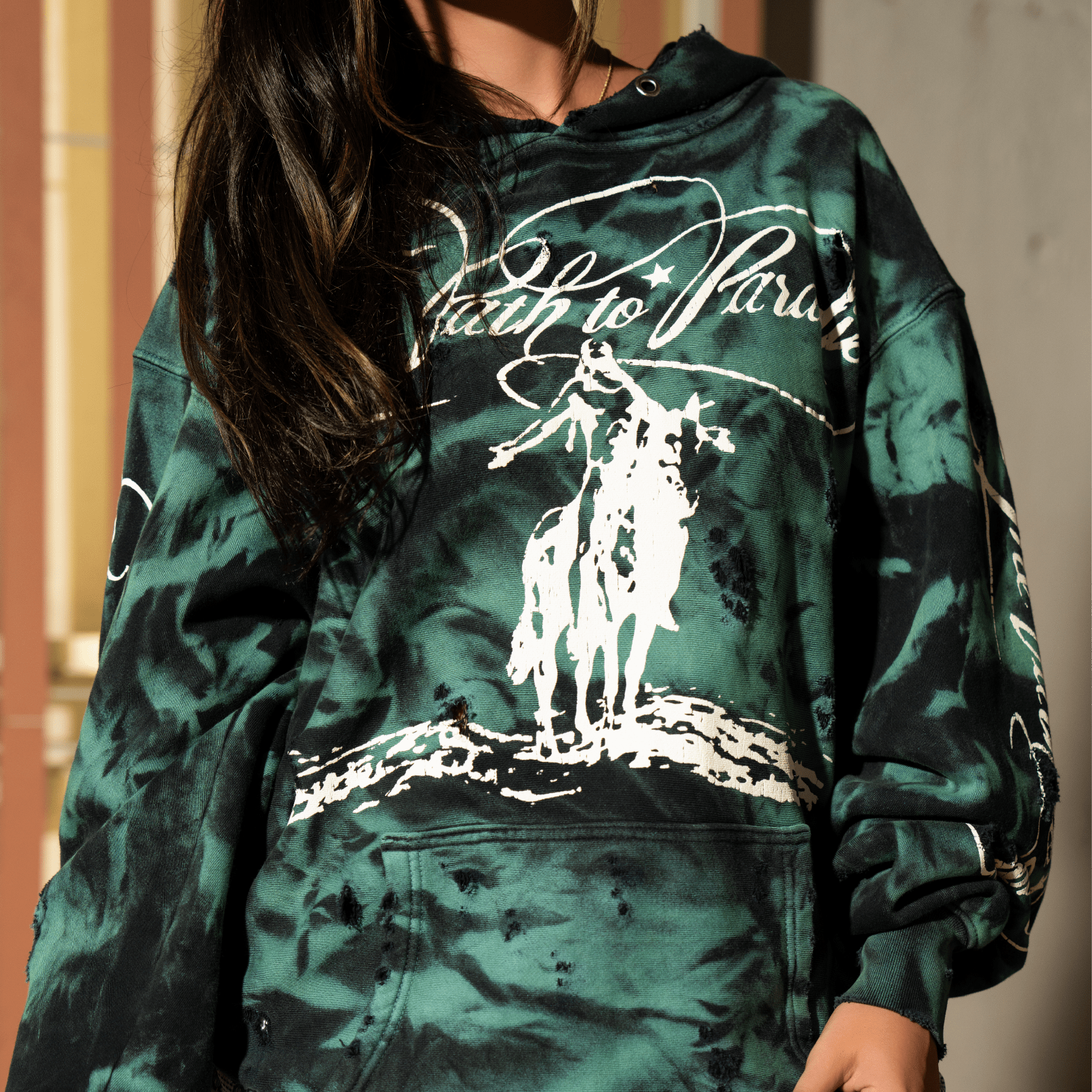 Hellstar Studios Green Marble Paradise Hoodie by Hellstar - NWAHype 1 for streetwear Hoodies in USA