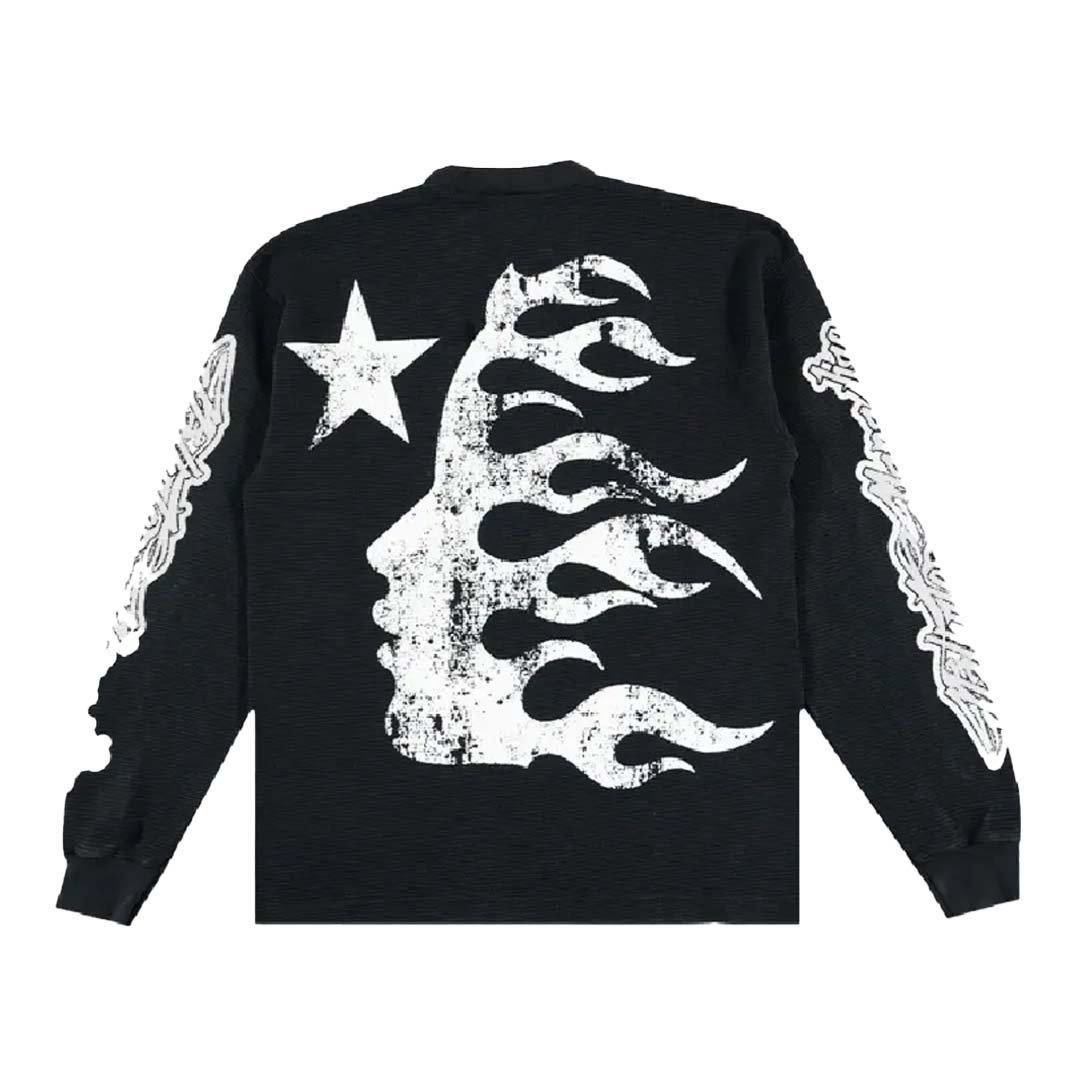 Hellstar Victory Thermal Long Sleeve Black by Hellstar - NWAHype No.1 for streetwear T-Shirts in USA