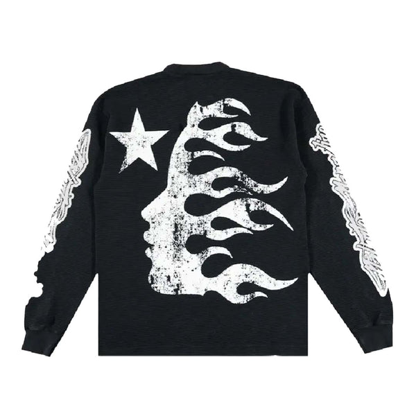 Hellstar Victory Thermal Long Sleeve Black by Hellstar - NWAHype No.1 for streetwear T-Shirts in USA