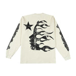 Hellstar Victory Thermal Long Sleeve Cream by Hellstar - NWAHype 1 for streetwear T-Shirts in USA