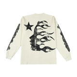 Hellstar Victory Thermal Long Sleeve Cream by Hellstar - NWAHype 1 for streetwear T-Shirts in USA
