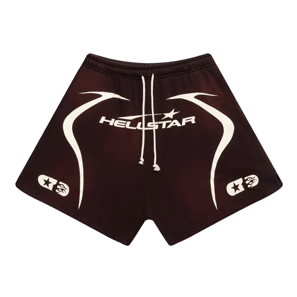 Hellstar Warm Up Shorts Brown by Hellstar - NWAHype 1 for streetwear Shorts in USA
