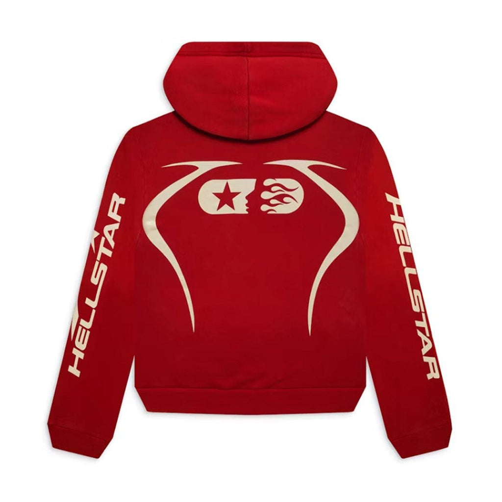 Hellstar Warm Up Sport Hoodie Red by Hellstar - NWAHype 1 for streetwear Hoodies in USA
