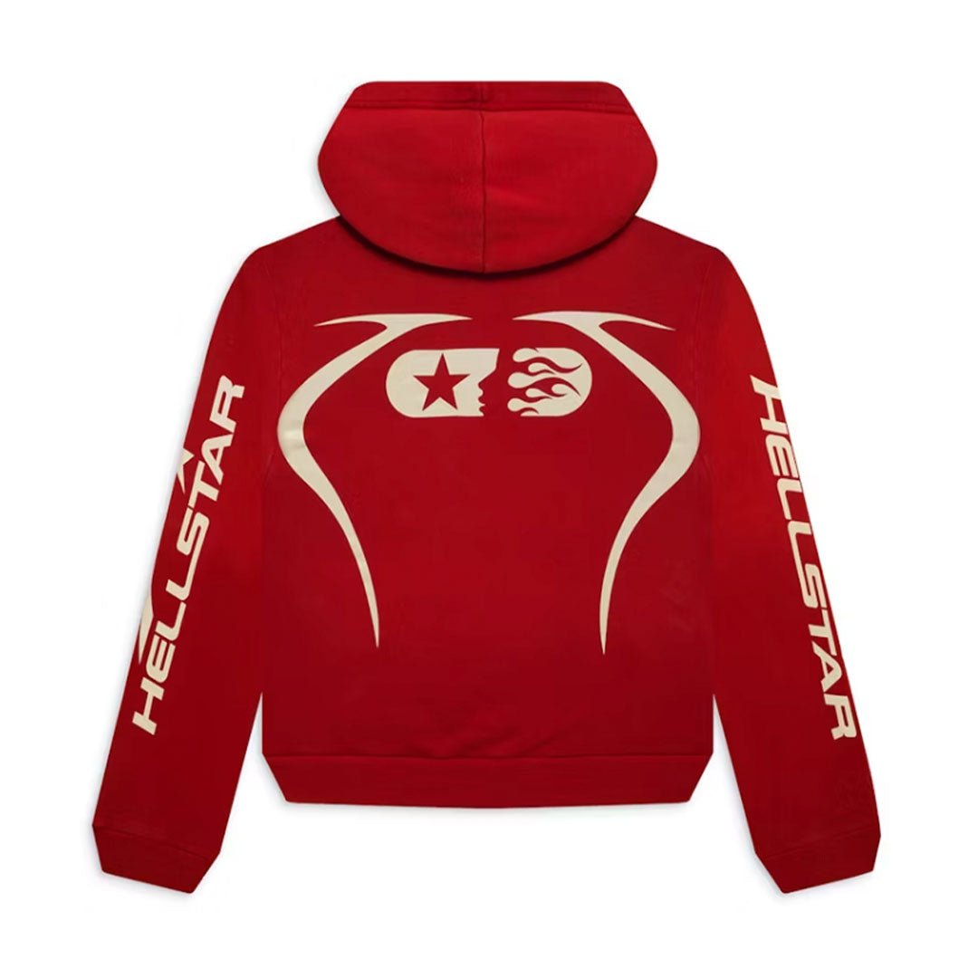 Hellstar Warm Up Sport Hoodie Red by Hellstar - NWAHype 1 for streetwear Hoodies in USA