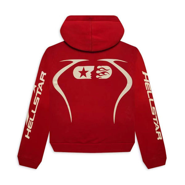 Hellstar Warm Up Sport Hoodie Red by Hellstar - NWAHype 1 for streetwear Hoodies in USA