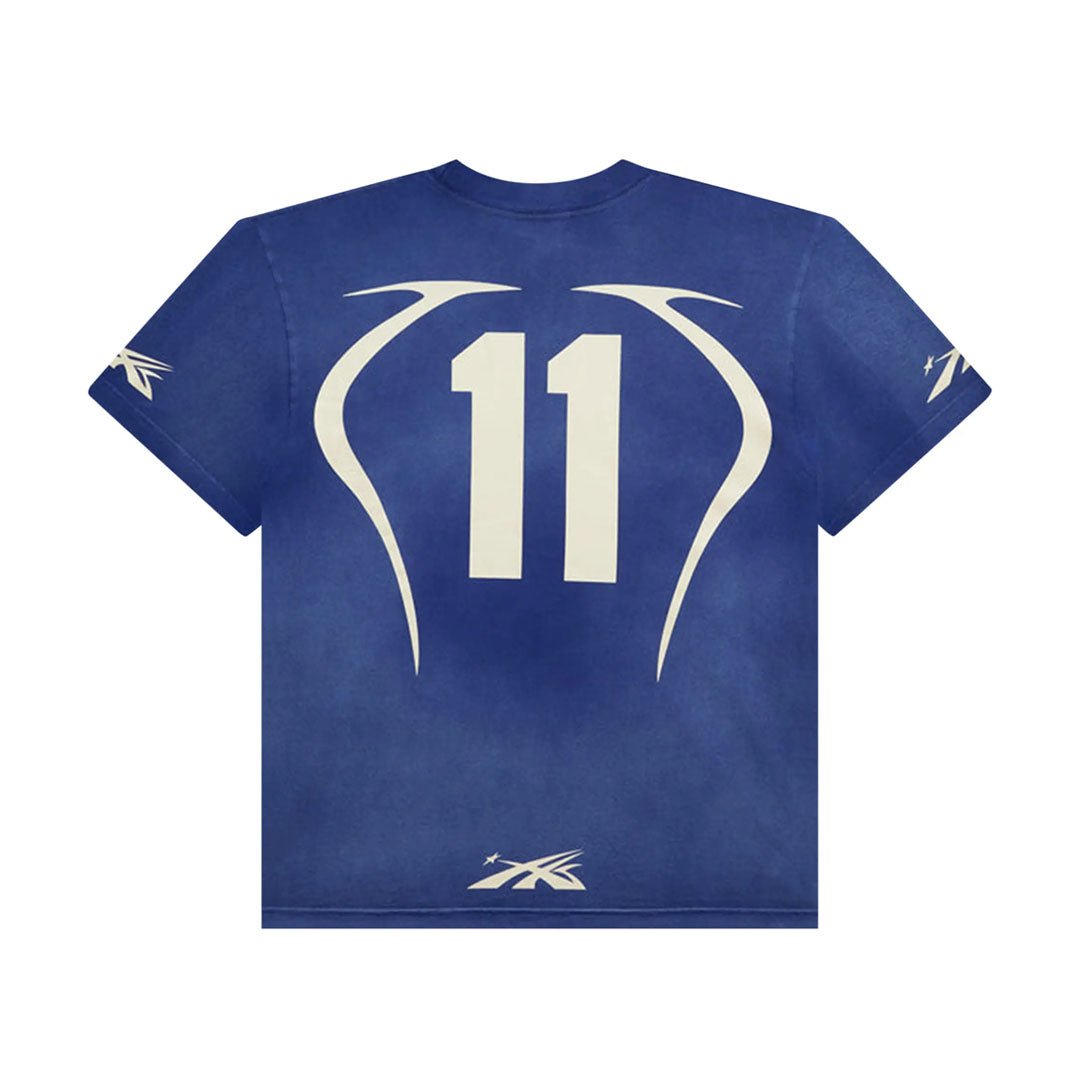 Hellstar Warm Up Tee 'Blue' by Hellstar - NWAHype No.1 for streetwear T-Shirts in USA