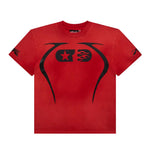 Hellstar Warm Up Tee 'Red' by Hellstar - NWAHype No.1 for streetwear T-Shirts in USA