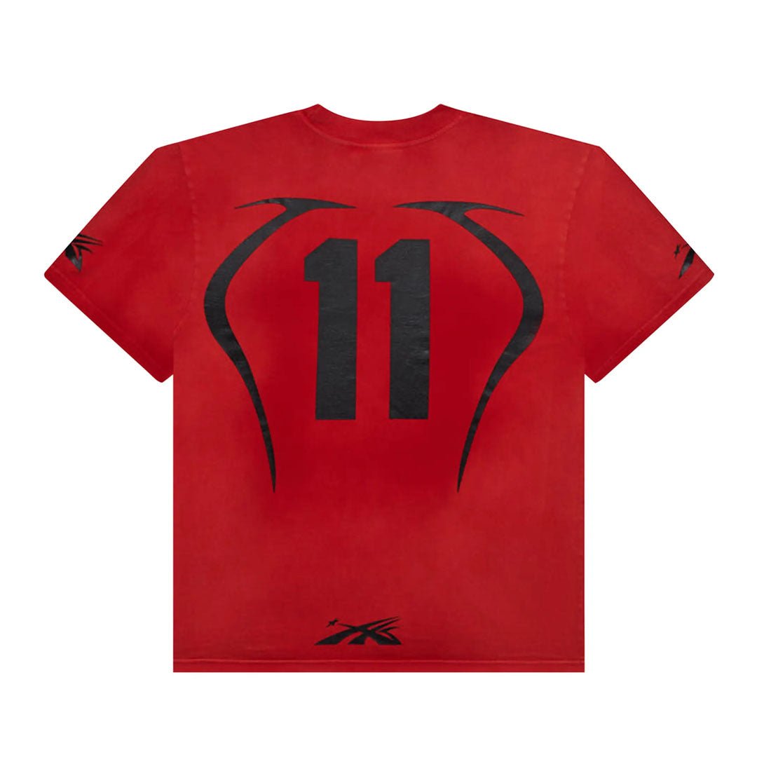 Hellstar Warm Up Tee 'Red' by Hellstar - NWAHype No.1 for streetwear T-Shirts in USA