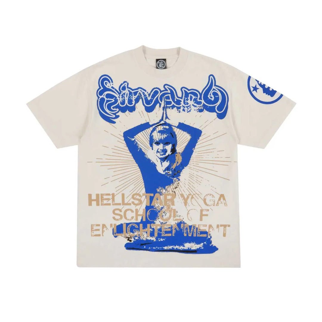 Hellstar Yoga Tee Cream by Hellstar - NWAHype 1 for streetwear T-Shirts in USA