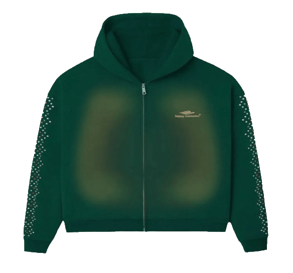 HMDD Crystal Zip Up Hoodie Green by HMDD - NWAHype No.1 for streetwear Hoodies in USA