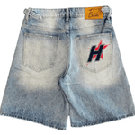 HMDD H Star Crystal Jean Shorts Blue by HMDD - NWAHype No.1 for streetwear Shorts in USA