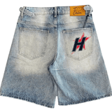 HMDD H Star Crystal Jean Shorts Blue by HMDD - NWAHype No.1 for streetwear Shorts in USA