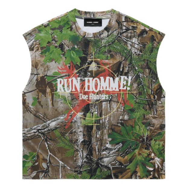 Homme Femme Deer Country Real Tree Sleeveless Tee by Homme Femme - NWAHype 1 for streetwear T-Shirts in USA