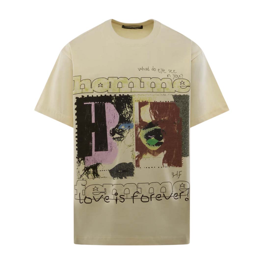 Homme Femme Eye See Cream Tee by Homme Femme - NWAHYPE No.1 for streetwear T-Shirts in USA