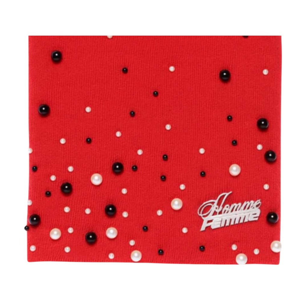 Homme Femme Gemstone Beanie Red by Homme Femme - NWAHYPE No.1 for streetwear Beanies in USA