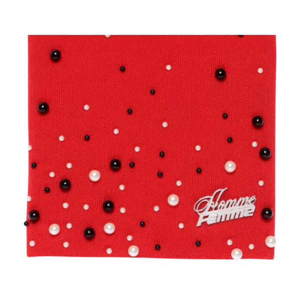 Homme Femme Gemstone Beanie Red by Homme Femme - NWAHYPE No.1 for streetwear Beanies in USA
