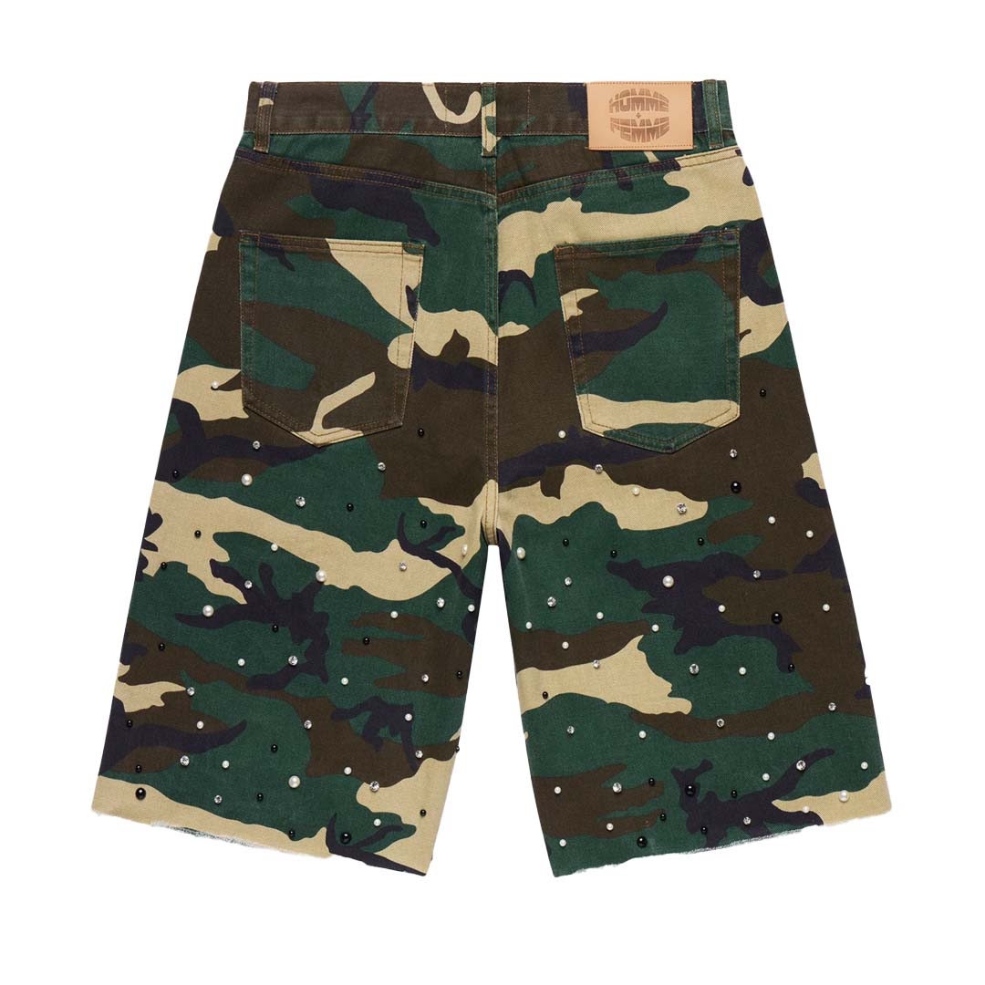 Homme Femme Gemstone Camo Denim Shorts by Homme Femme - NWAHype 1 for streetwear Shorts in USA