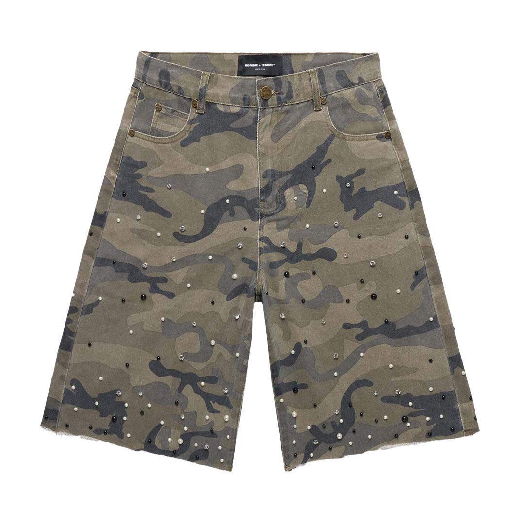 Homme Femme Gemstone Shadow Camo Denim Shorts by Homme Femme - NWAHype 1 for streetwear Shorts in USA