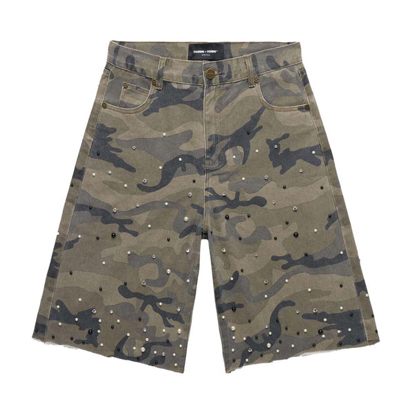Homme Femme Gemstone Shadow Camo Denim Shorts by Homme Femme - NWAHype 1 for streetwear Shorts in USA
