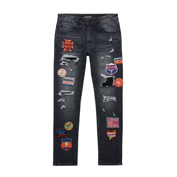 Homme Femme Heartbreak Black Denim Jeans by Homme Femme - NWAHYPE No.1 for streetwear Pants in USA