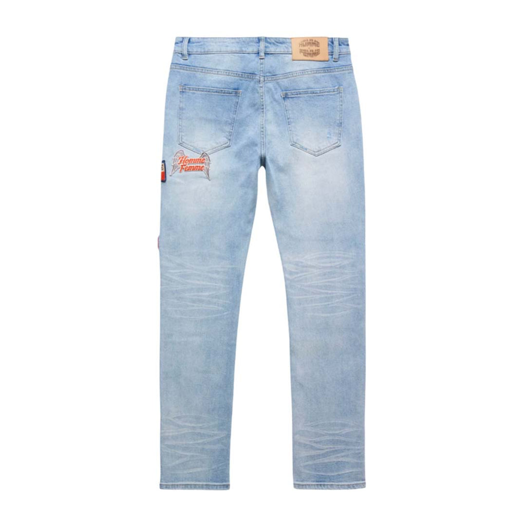 Homme Femme Heartbreak Blue Denim Jeans by Homme Femme - NWAHYPE No.1 for streetwear Pants in USA
