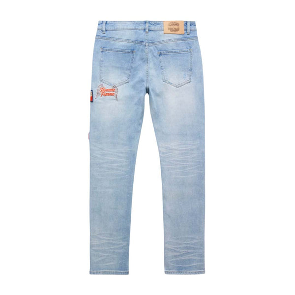 Homme Femme Heartbreak Blue Denim Jeans by Homme Femme - NWAHYPE No.1 for streetwear Pants in USA
