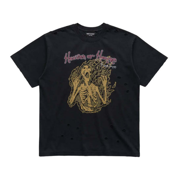 Homme Femme Heaven Or Homme Black Distressed Tee by Homme Femme - NWAHYPE No.1 for streetwear T-Shirts in USA