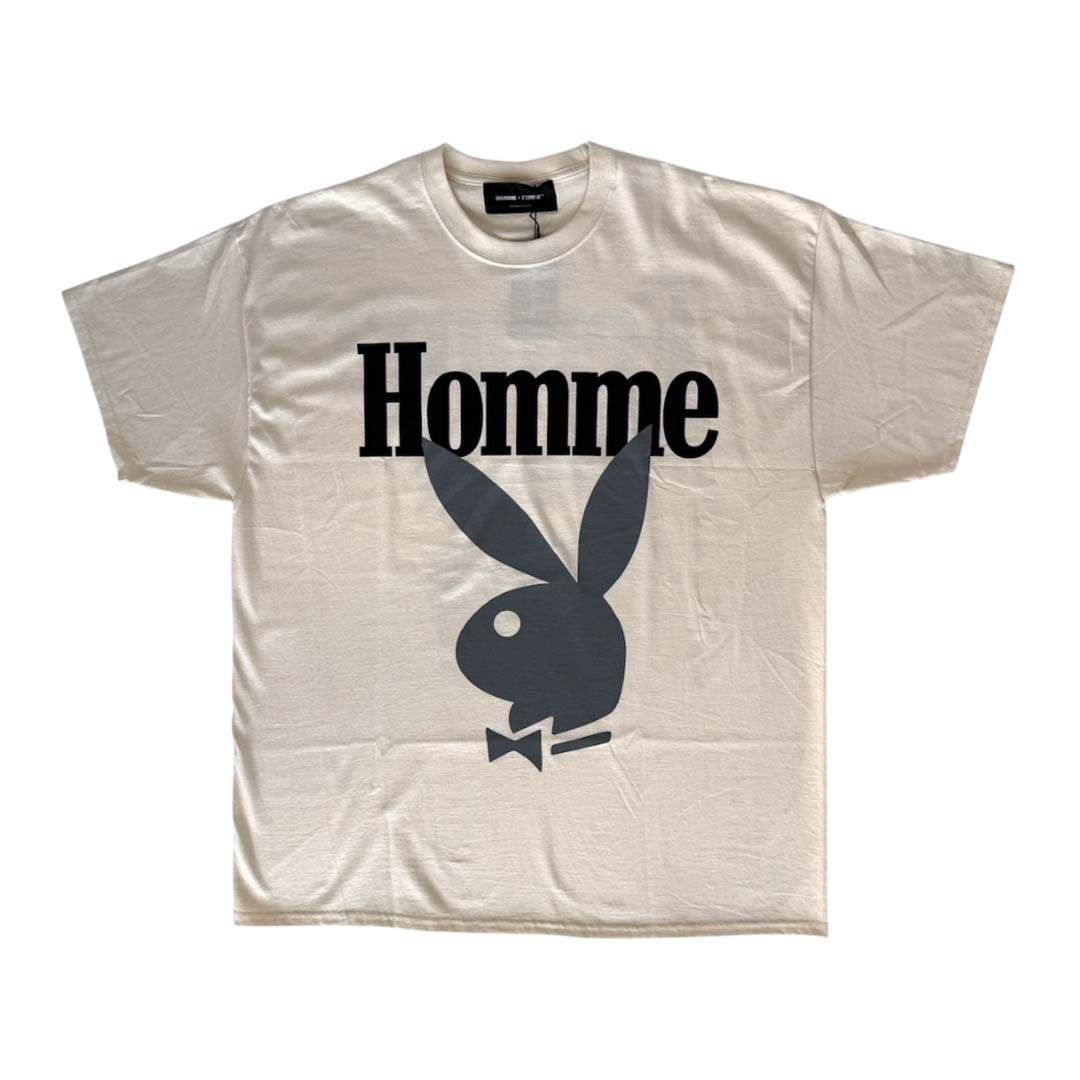 Homme Femme Playboy Bone Black Grey Tee by Homme Femme - NWAHYPE No.1 for streetwear T-Shirts in USA