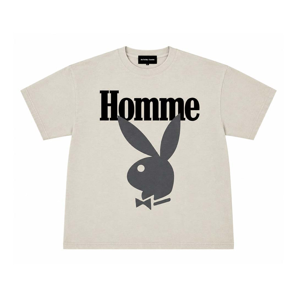 Homme Femme Playboy Bone Black Grey Tee by Homme Femme - NWAHYPE No.1 for streetwear T-Shirts in USA