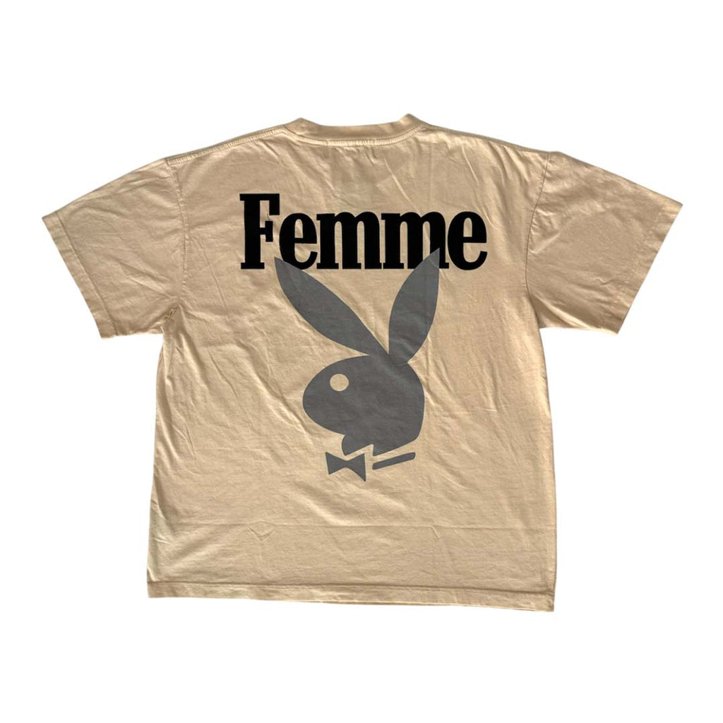 Homme Femme Playboy Cream Black Grey Tee by Homme Femme - NWAHYPE No.1 for streetwear T-Shirts in USA
