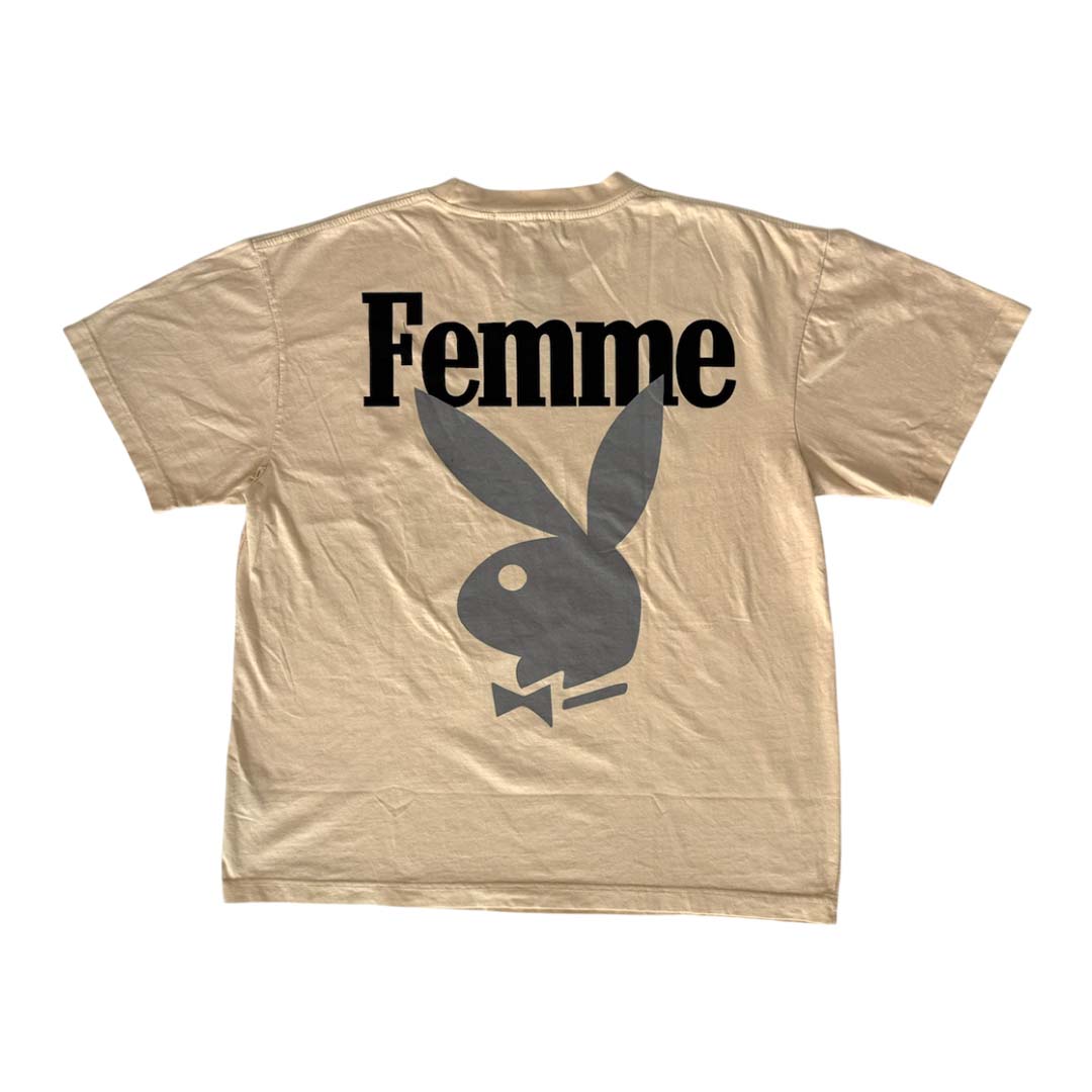 Homme Femme Playboy Cream Black Grey Tee by Homme Femme - NWAHYPE No.1 for streetwear T-Shirts in USA