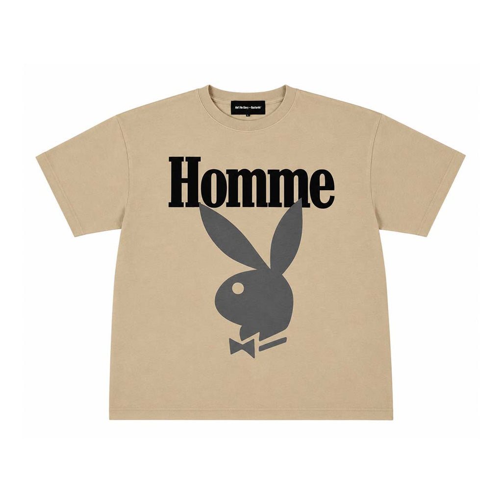 Homme Femme Playboy Cream Black Grey Tee by Homme Femme - NWAHYPE No.1 for streetwear T-Shirts in USA