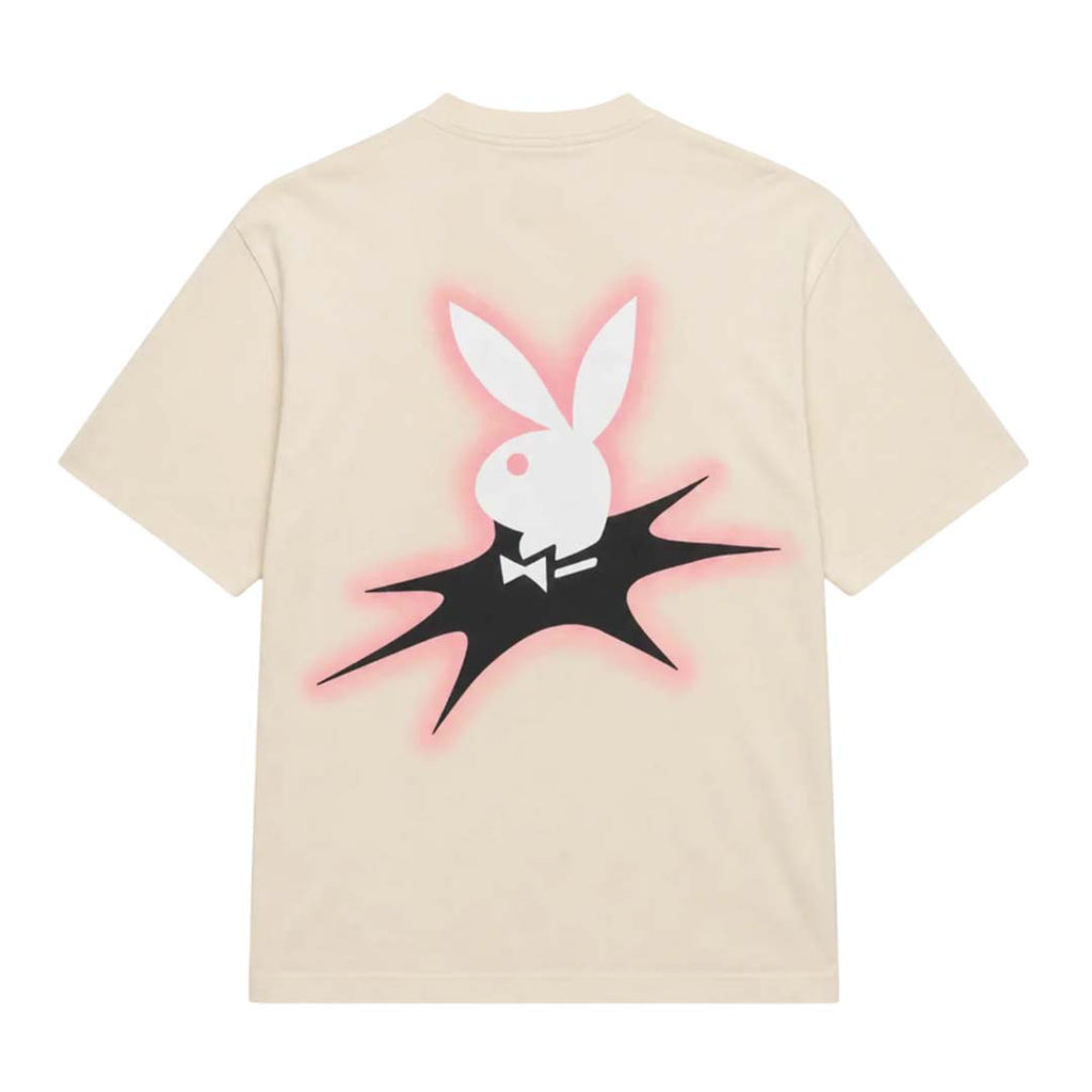 Homme Femme Playboy Spell Out Cream Pink Tee by Homme Femme - NWAHYPE No.1 for streetwear T-Shirts in USA