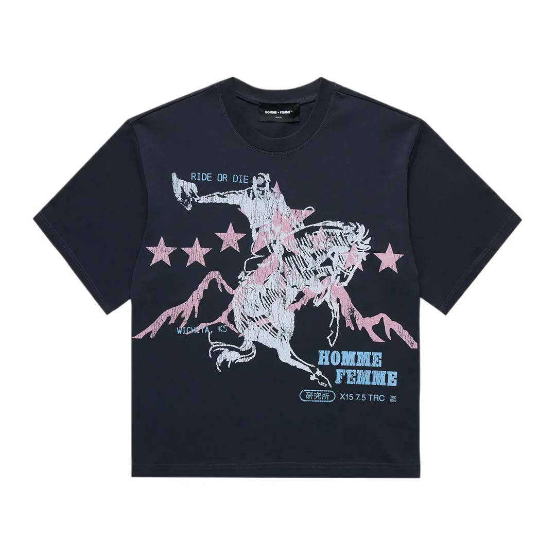 Homme Femme Ride or Die Tee Black by Homme Femme - NWAHype 1 for streetwear T-Shirts in USA