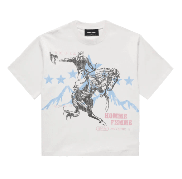 Homme Femme Ride or Die Tee White by Homme Femme - NWAHype 1 for streetwear T-Shirts in USA