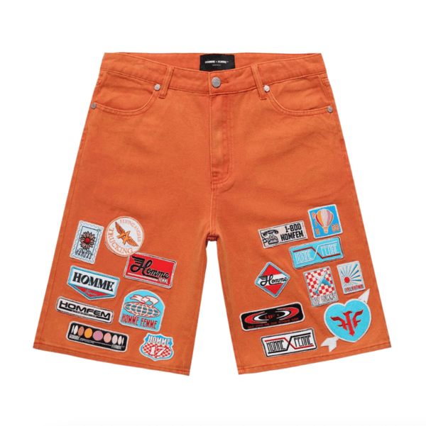 Homme Femme Road Trip Shorts Orange by Homme Femme - NWAHype 1 for streetwear Shorts in USA