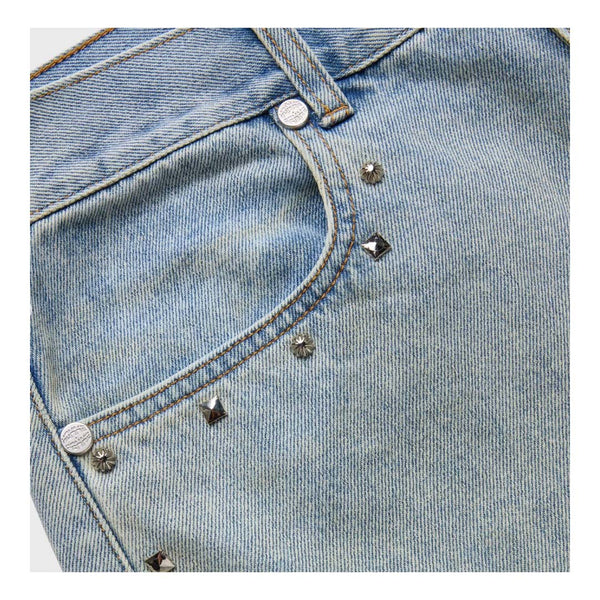 Homme Femme Studded Denim Shorts Blue by Homme Femme - NWAHype 1 for streetwear Shorts in USA