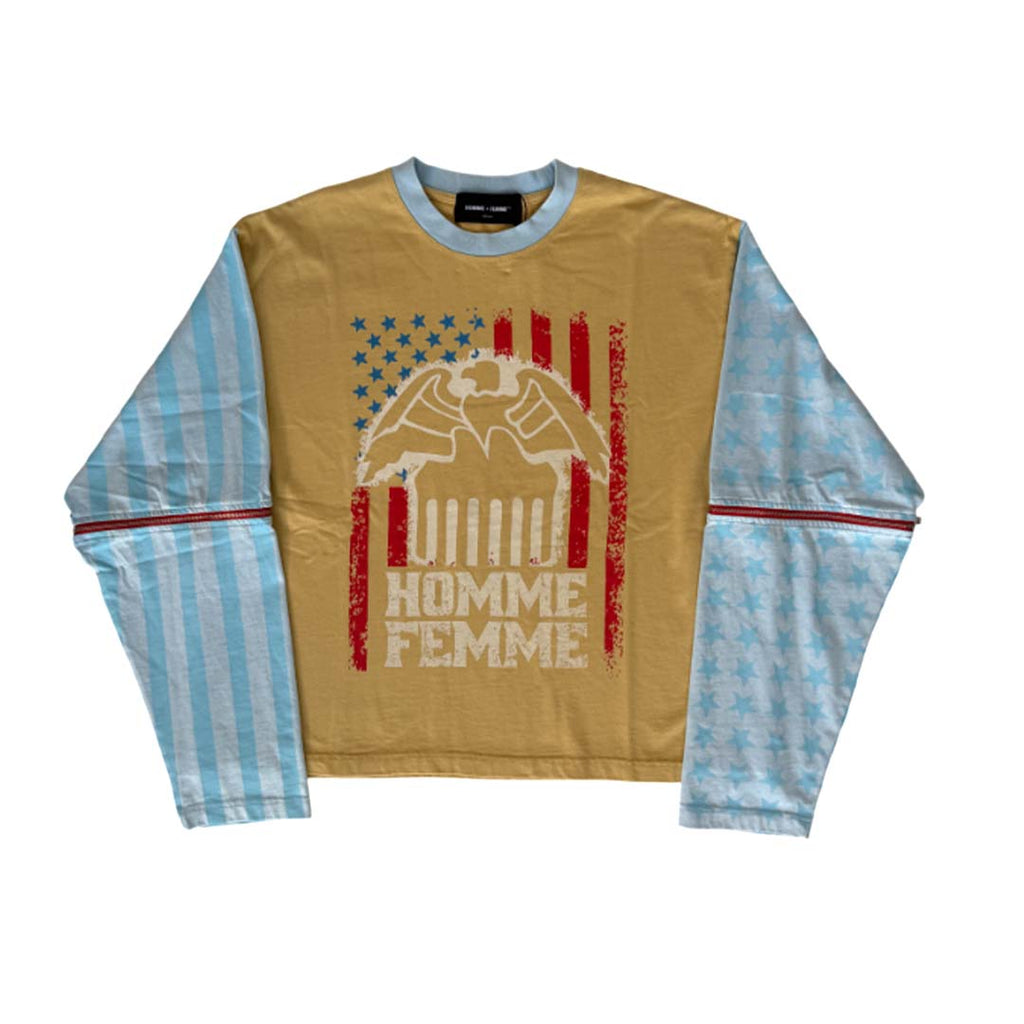 Homme Femme Trapstar Long Sleeve Yellow Tee by Homme Femme - NWAHYPE No.1 for streetwear T-Shirts in USA