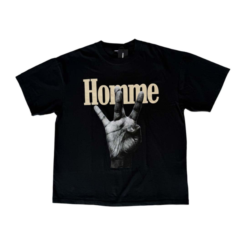 Homme Femme Twisted Fingers Black Bone Tee by Homme Femme - NWAHYPE No.1 for streetwear T-Shirts in USA