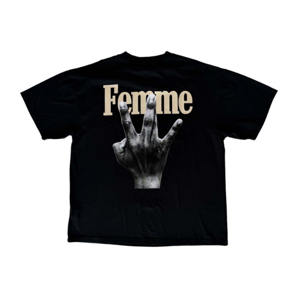 Homme Femme Twisted Fingers Black Bone Tee by Homme Femme - NWAHYPE No.1 for streetwear T-Shirts in USA