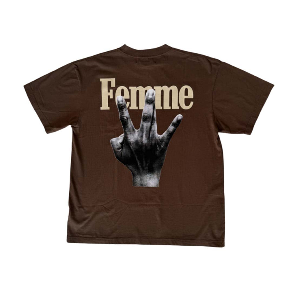 Homme Femme Twisted Fingers Brown Bone Tee by Homme Femme - NWAHYPE No.1 for streetwear T-Shirts in USA
