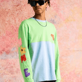 Homme Femme Wichita Long Sleeve Tee Green Blue by Homme Femme - NWAHype 1 for streetwear T-Shirts in USA