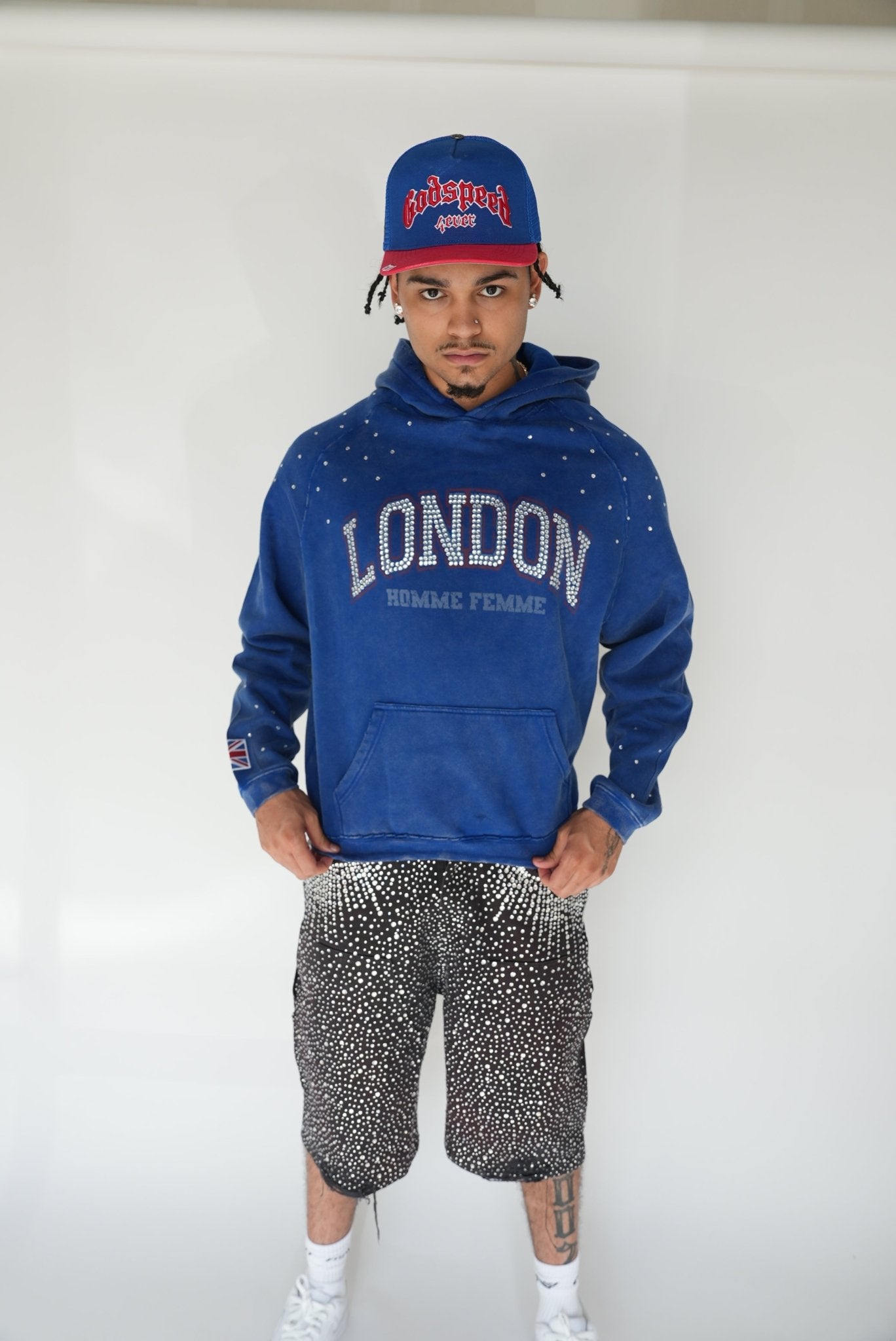 Homme Femme World Tour London Blue Hoodie by Homme Femme - NWAHYPE No.1 for streetwear Hoodies in USA