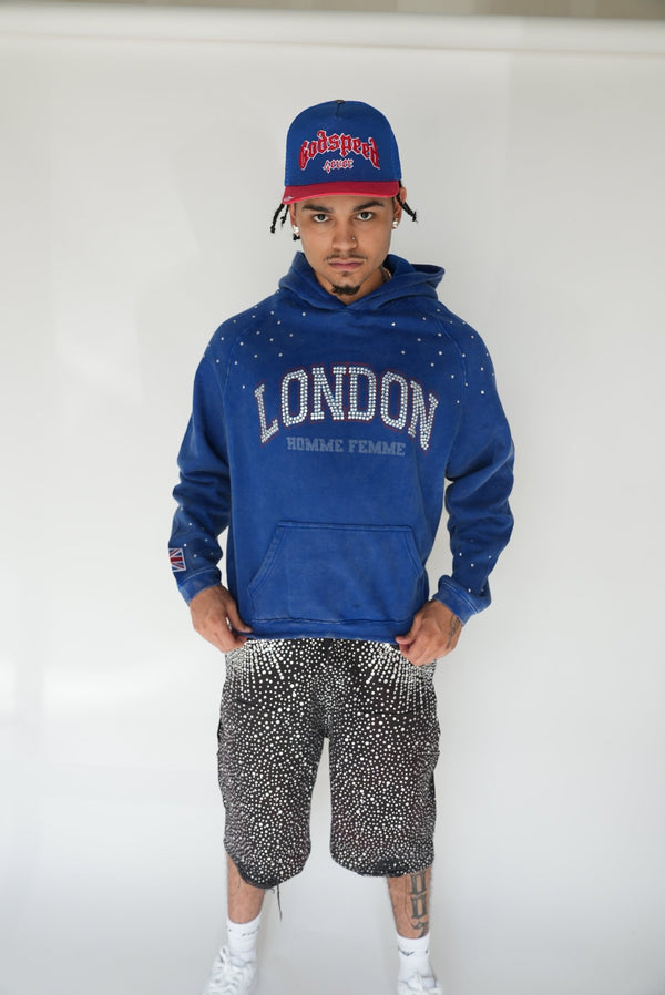 Homme Femme World Tour London Blue Hoodie by Homme Femme - NWAHYPE No.1 for streetwear Hoodies in USA