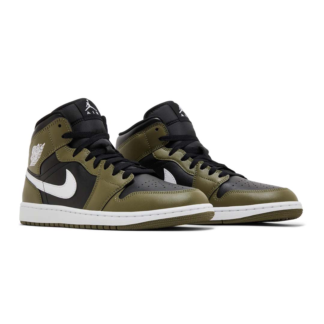 Jordan 1 Mid Black White Olive by NWAHype - NWAHype No.1 for streetwear Sneakers in USA