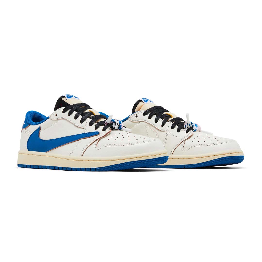 Jordan 1 Retro Low OG SP Fragment x Travis Scott Sail Military Blue by Air Jordan - NWAHype No.1 for streetwear Sneakers in USA