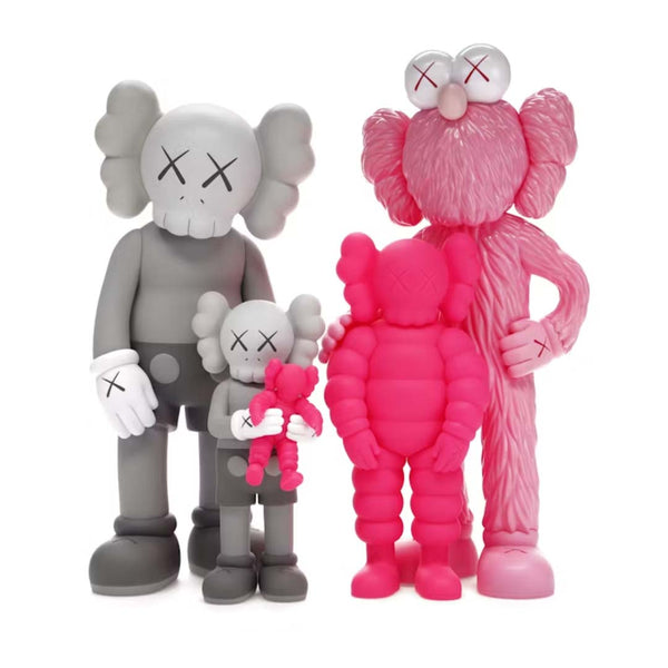 KAWS Family Vinyl Figures Set Grey/Pink by Kaws - NWAHYPE No.1 for streetwear Accessories in USA