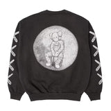 KAWS For Kid Cudi Moon Man Back Print Crewneck Sweatshirt by Kaws - NWAHype 1 for streetwear Hoodies in USA